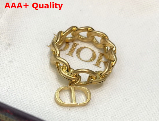 Dior 30 Montaigne Ring Gold Finish Metal Replica