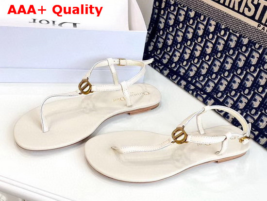 Dior 30 Montaigne Sandal in White Calfskin Replica