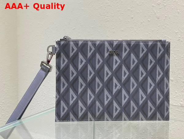 Dior A5 Pouch Dior Gray CD Diamond Canvas Replica