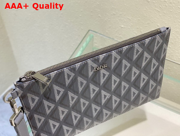 Dior A5 Pouch Dior Gray CD Diamond Canvas Replica