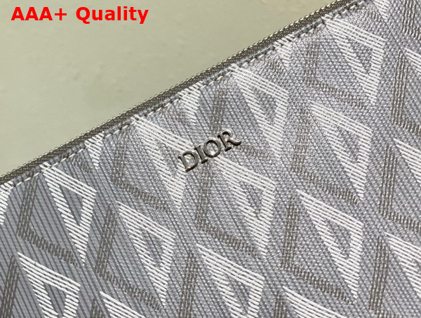 Dior A5 Pouch Dior Gray CD Diamond Canvas Replica