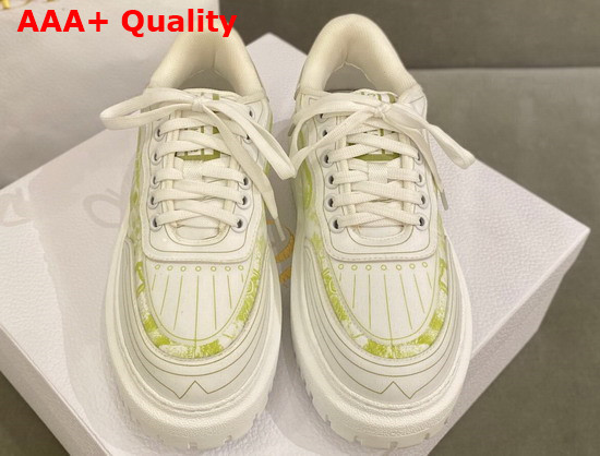 Dior Addict Sneaker Lime Toile de Jouy Technical Fabric Replica