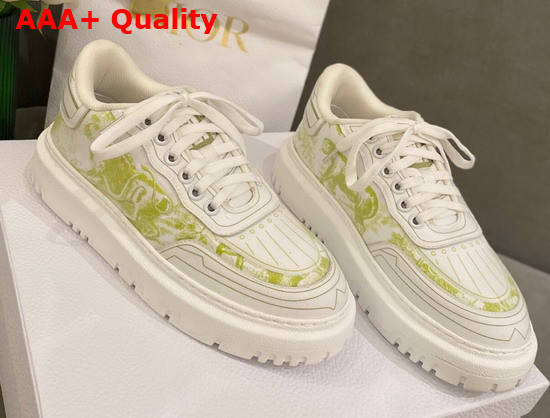 Dior Addict Sneaker Lime Toile de Jouy Technical Fabric Replica