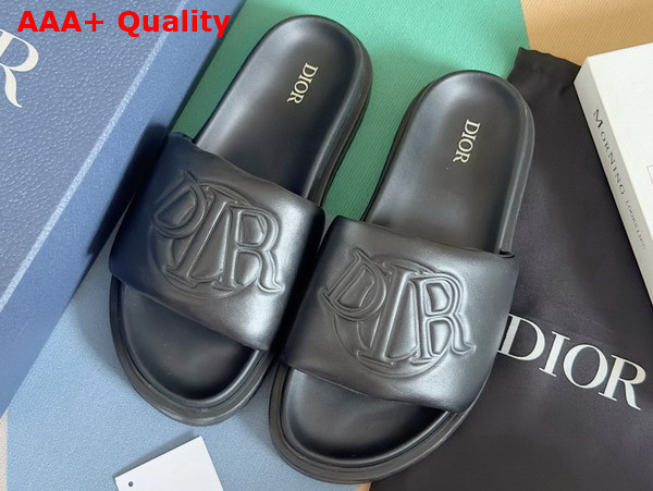 Dior Aqua Sandal in Black Quilted Smooth Calfskin Replica