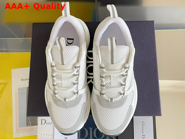 Dior B22 Sneaker White Technical Mesh with White and Silver Tone Calfskin Replica