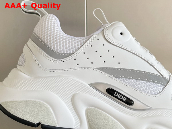 Dior B22 Sneaker White Technical Mesh with White and Silver Tone Calfskin Replica