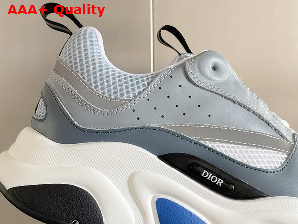 Dior B22 Sneaker White and Blue Technical Mesh and Gray Calfskin Replica