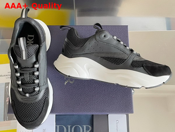 Dior B22 Sneaker in Black Technical Mesh and Calfskin Replica