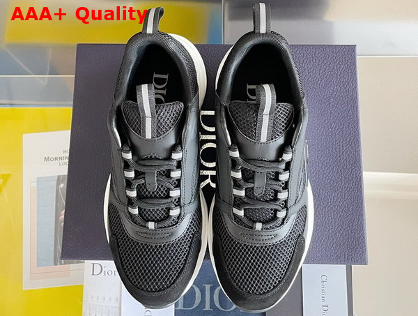 Dior B22 Sneaker in Black Technical Mesh and Calfskin Replica