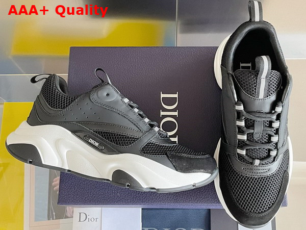 Dior B22 Sneaker in Black Technical Mesh and Calfskin Replica