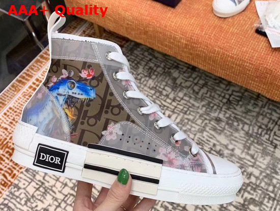 Dior B23 High Top Dior Oblique Dior and Sorayama Sneaker in Beige Replica