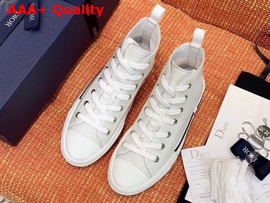 Dior B23 High Top Dior Oblique Sneaker in White Replica