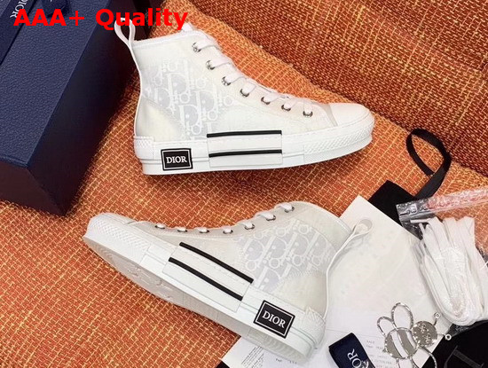 Dior B23 High Top Dior Oblique Sneaker in White Replica