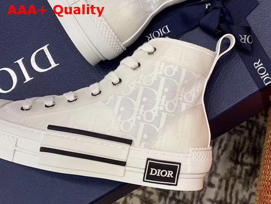 Dior B23 High Top Dior Oblique Sneaker in White Replica