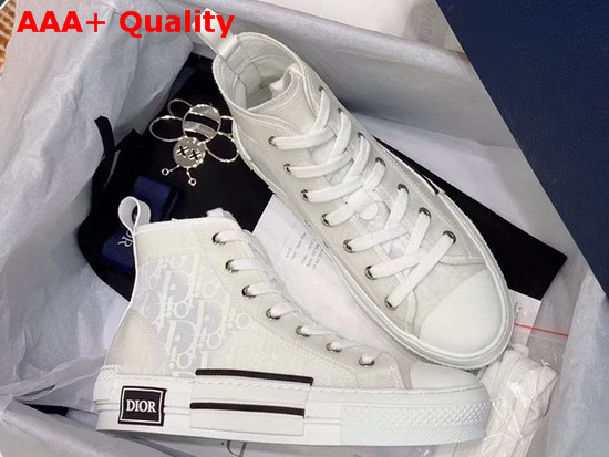 Dior B23 High Top Dior Oblique Sneaker in White Replica