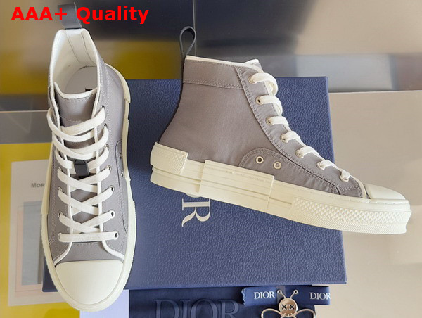 Dior B23 High Top Sneaker Beige Canvas with Asterodior Signature Replica