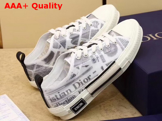 Dior B23 Low Top Sneaker White Canvas with Dior and Daniel Arsham Motif Replica