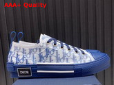 Dior B23 Low Top Sneaker in Blue Dior Oblique Replica