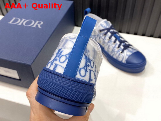 Dior B23 Low Top Sneaker in Blue Dior Oblique Replica