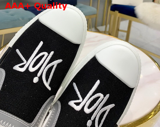 Dior B23 Slip On Sneaker Black Dior and Shawn Canvas Replica