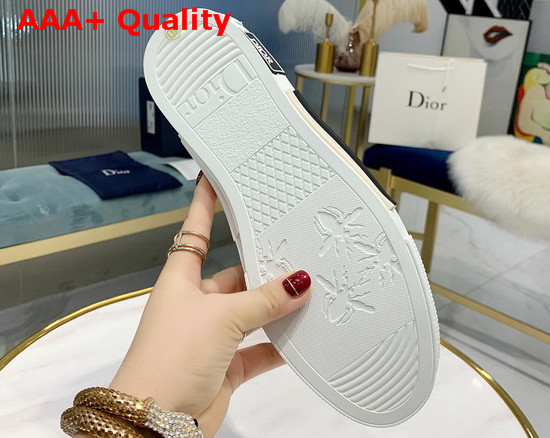 Dior B23 Slip On Sneaker Black Dior and Shawn Canvas Replica