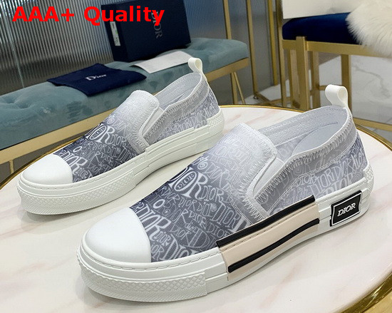 Dior B23 Slip On Sneaker Gray Dior and Shawn Jacquard Mesh Replica