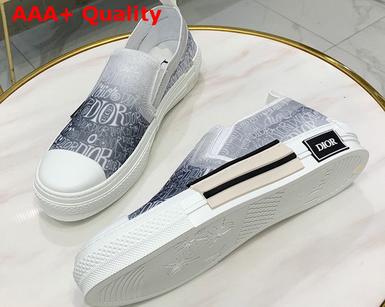 Dior B23 Slip On Sneaker Gray Dior and Shawn Jacquard Mesh Replica