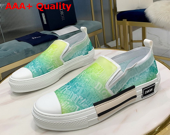 Dior B23 Slip On Sneaker Green Dior and Shawn Jacquard Mesh Replica