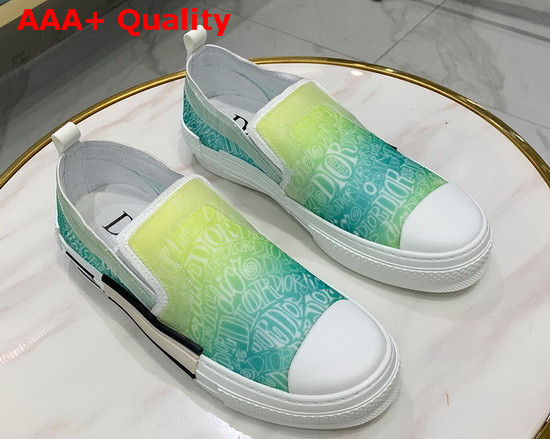 Dior B23 Slip On Sneaker Green Dior and Shawn Jacquard Mesh Replica