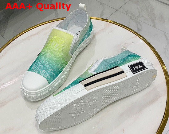 Dior B23 Slip On Sneaker Green Dior and Shawn Jacquard Mesh Replica