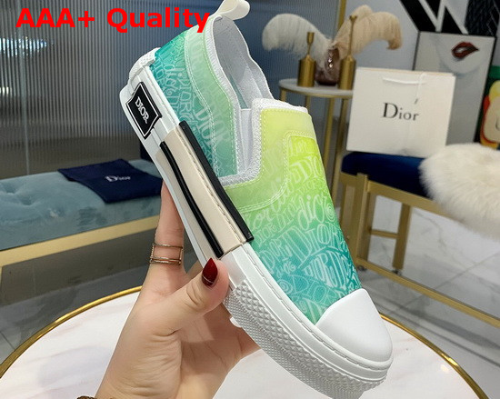 Dior B23 Slip On Sneaker Green Dior and Shawn Jacquard Mesh Replica