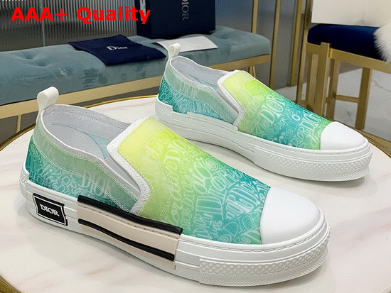 Dior B23 Slip On Sneaker Green Dior and Shawn Jacquard Mesh Replica