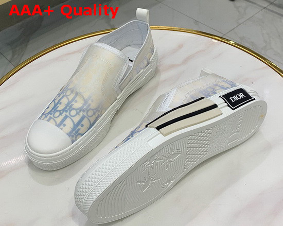 Dior B23 Slip On Sneaker Light Blue and White Dior Oblique Canvas Replica