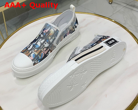 Dior B23 Slip On Sneaker Multicolor Dior Oblique Canvas Replica