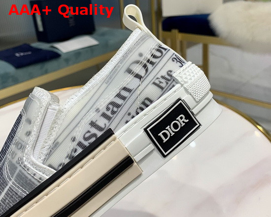 Dior B23 Slip On Sneaker White Canvas with Dior and Daniel Asham Motif Replica