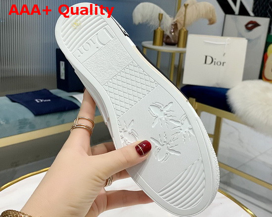 Dior B23 Slip On Sneaker White Canvas with Dior and Daniel Asham Motif Replica