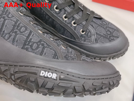 Dior B28 High Top Sneaker Black Dior Oblique Jacquard and Black Rubber Replica