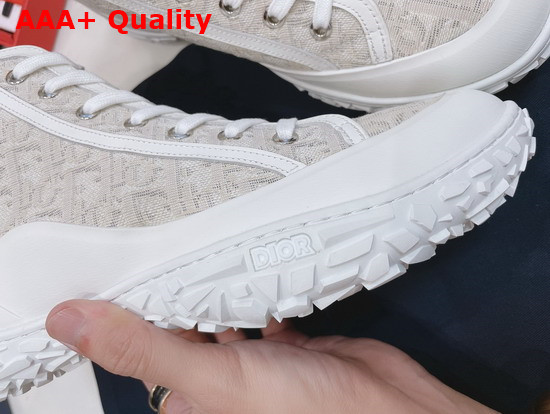 Dior B28 High Top Sneaker Off White Dior Oblique Jacquard and White Rubber Replica