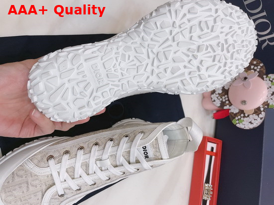 Dior B28 High Top Sneaker Off White Dior Oblique Jacquard and White Rubber Replica