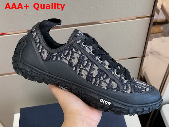 Dior B28 Low Top Sneaker Beige and Black Dior Oblique Jacquard and Black Rubber Replica