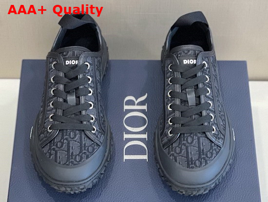 Dior B28 Low Top Sneaker Black Dior Oblique Jacquard and Black Rubber Replica