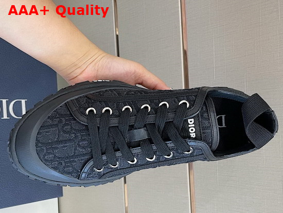 Dior B28 Low Top Sneaker Black Dior Oblique Jacquard and Black Rubber Replica