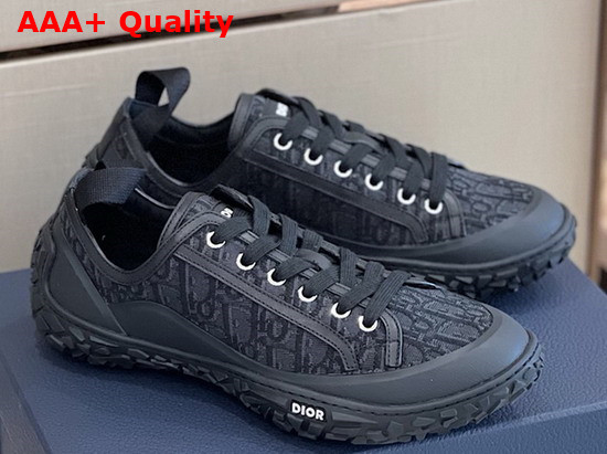 Dior B28 Low Top Sneaker Black Dior Oblique Jacquard and Black Rubber Replica