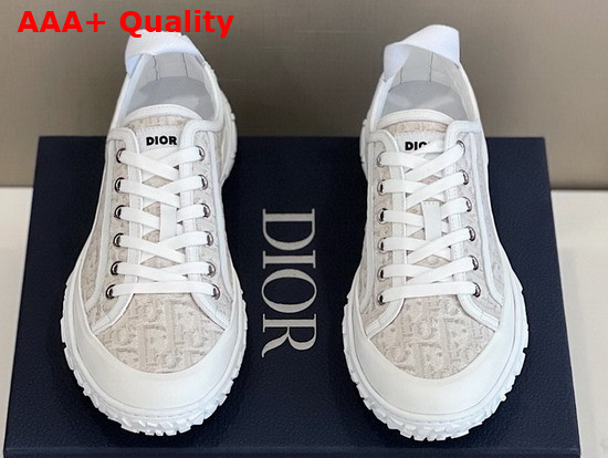 Dior B28 Low Top Sneaker Off White Dior Oblique Jacquard and White Rubber Replica