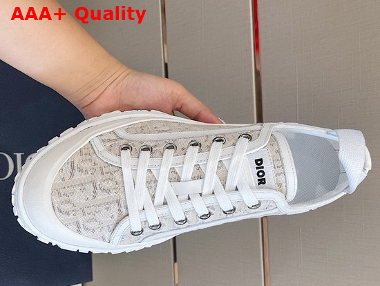 Dior B28 Low Top Sneaker Off White Dior Oblique Jacquard and White Rubber Replica