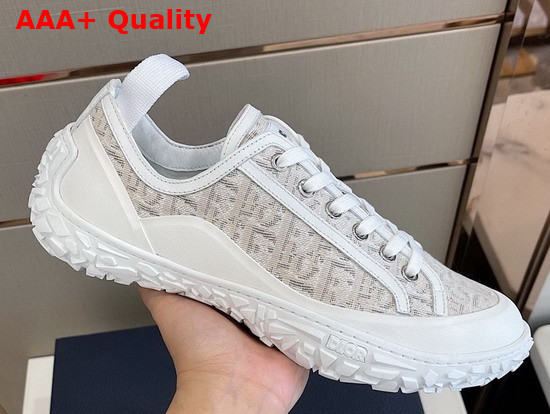 Dior B28 Low Top Sneaker Off White Dior Oblique Jacquard and White Rubber Replica