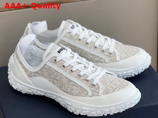 Dior B28 Low Top Sneaker Off White Dior Oblique Jacquard and White Rubber Replica