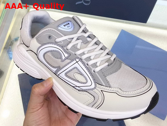 Dior B30 Sneaker Gray Mesh and White Technical Fabric Replica