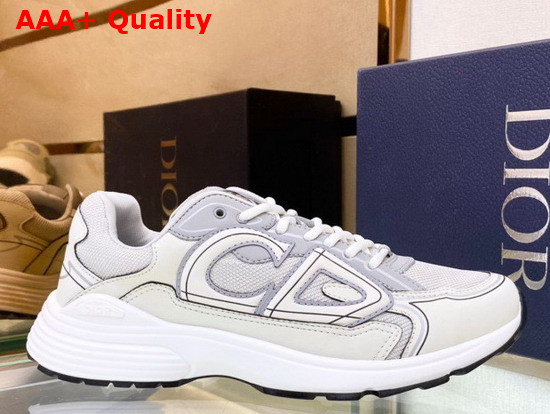 Dior B30 Sneaker Gray Mesh and White Technical Fabric Replica