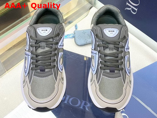 Dior B30 Sneaker Olive Mesh and Cream Technical Fabric Replica